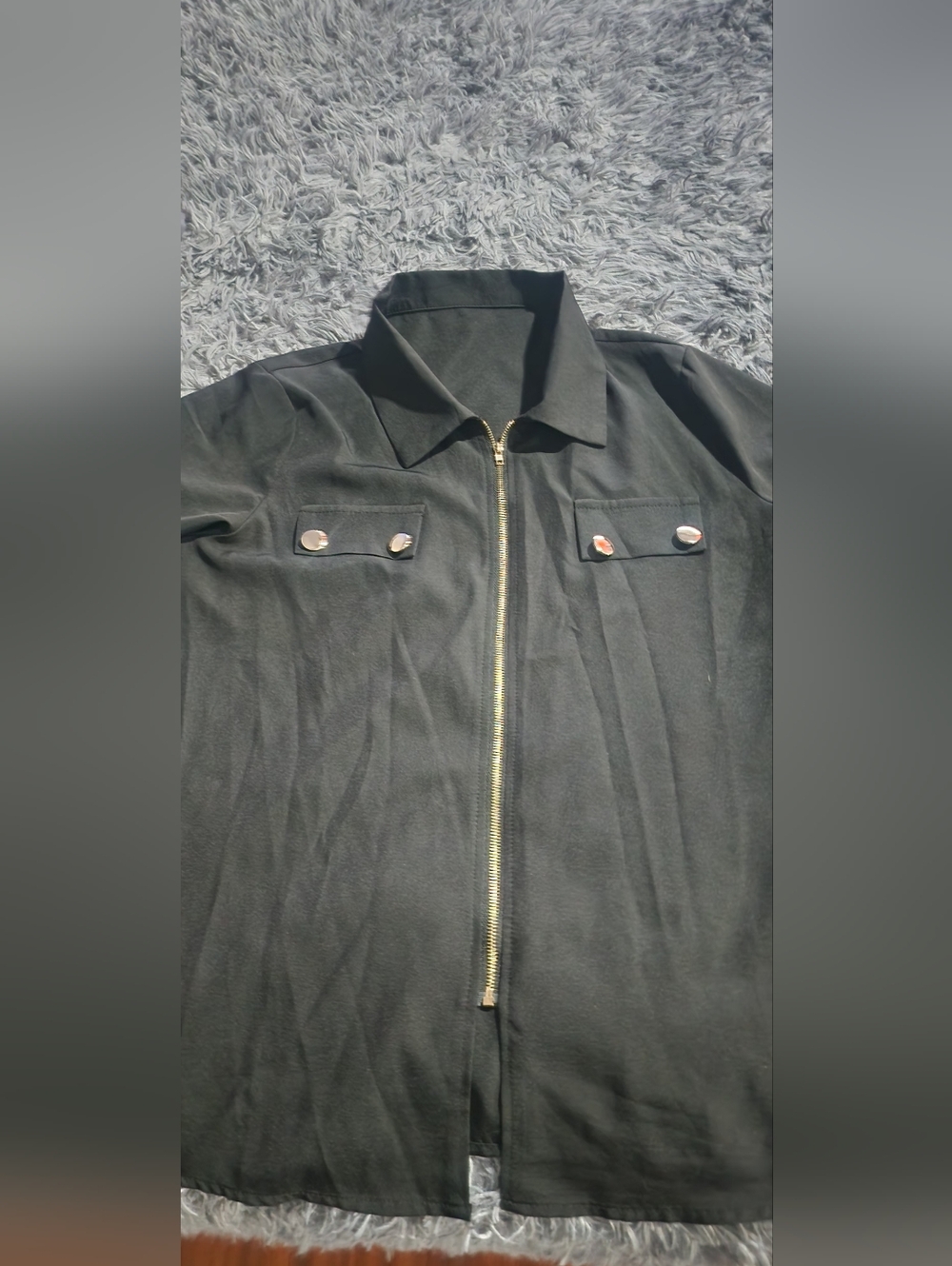 Men's Black Zip-Front Jacket